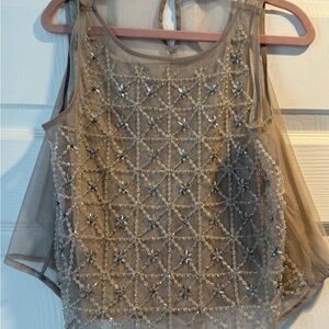 Zara Girl’s Tan Embellished Blouse